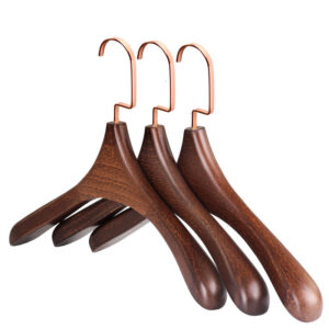 Luxury Wooden Suit Hangers - Wide Shoulder, Non-Slip