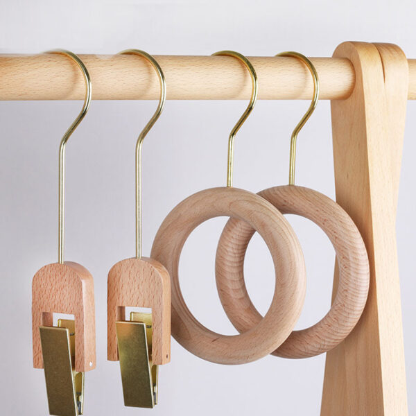 Wooden Baby & Pet Clothes Hangers with Strong Clamp - Image 5