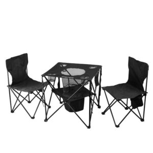 Portable Folding Tailgate Table with Cup Holders & Cooler
