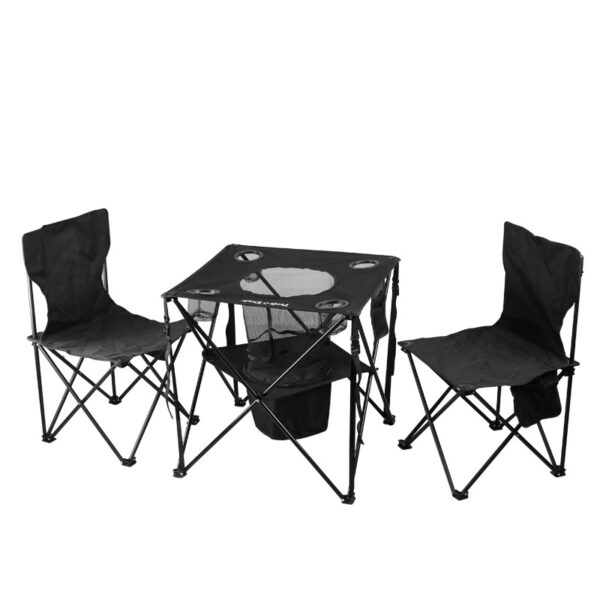 Portable Folding Tailgate Table with Cup Holders & Cooler