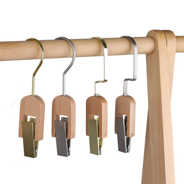 Wooden Baby & Pet Clothes Hangers with Strong Clamp - Image 6