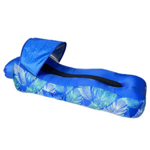 Inflatable Lounger with Sunshade - Beach Bed & Camping Chair