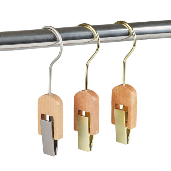 Wooden Baby & Pet Clothes Hangers with Strong Clamp - Image 2