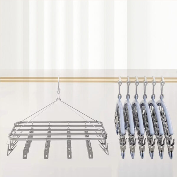 Stainless Steel Sock & Towel Clip Hangers - Image 6
