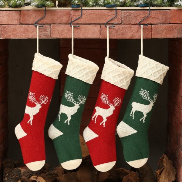 Christmas Knit Stockings - Long Socks for Kids & Home Decor - Image 6