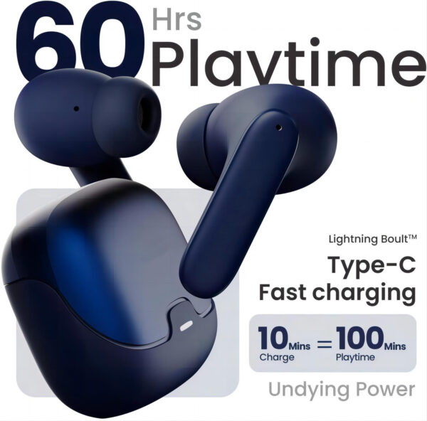 Boult Z40 Wireless Earbuds: 60H Playtime, Quad ENC, Low Latency, Fast Charge - Image 8
