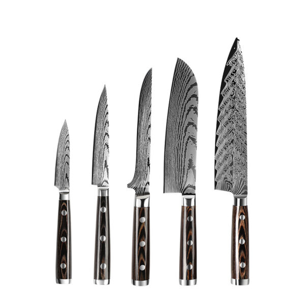10-Pc Stainless Steel Chef Knife Set for Cutting & Slicing - Image 5