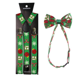 Rainbow Stripe Print Elastic Y Back Suspenders