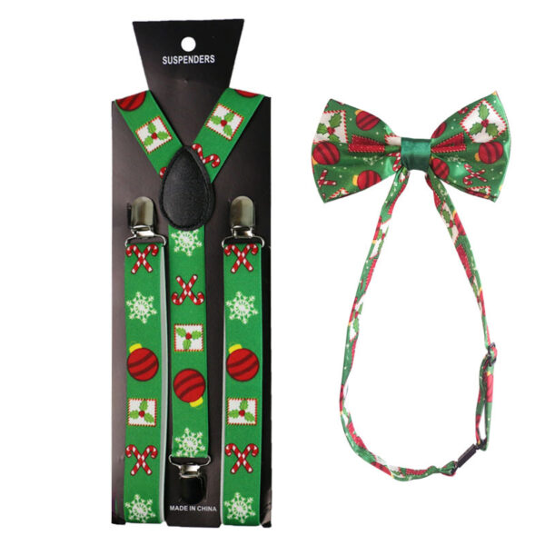 Rainbow Stripe Print Elastic Y Back Suspenders