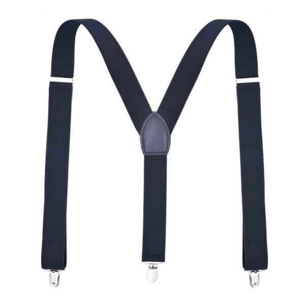 Rainbow Stripe Print Elastic Y Back Suspenders - Image 2