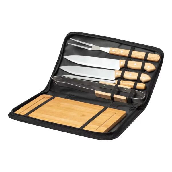 Men's Dad BBQ Kit - Thick Stainless Steel Utensils with Bag - Image 2