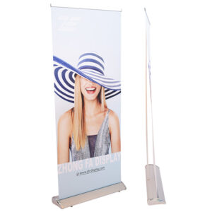 Portable Widescreen Retractable Banner Stand with Custom Graphic
