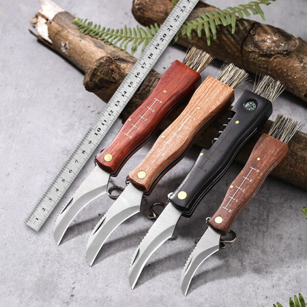 Double-Headed Stainless Steel BBQ Brush - Portable Knife - Image 2