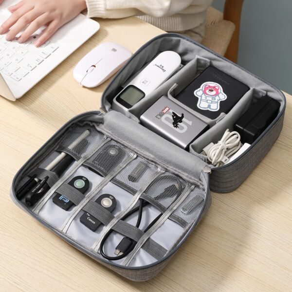 Travel Gadget Organizer - Double Layer Cable Bag - Image 2