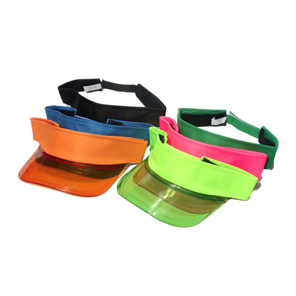 Summer Beach Sun Visor - Adjustable PVC Brim Hat - Image 2