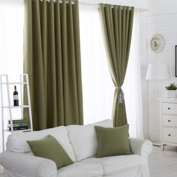 Modern Minimalist Hotel Lobby Linen Curtains - Image 2