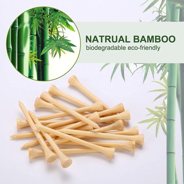 Natural Bamboo Golf Tees: Unbreakable, Custom Logo - Image 4
