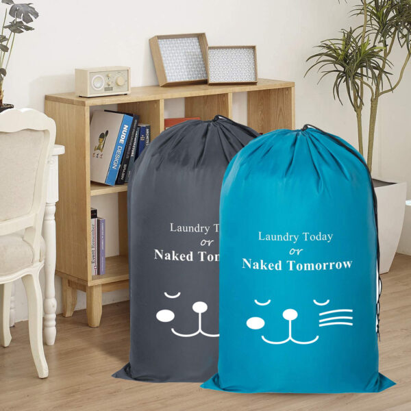Large Capacity Travel Laundry Bag with Drawstring - Image 3
