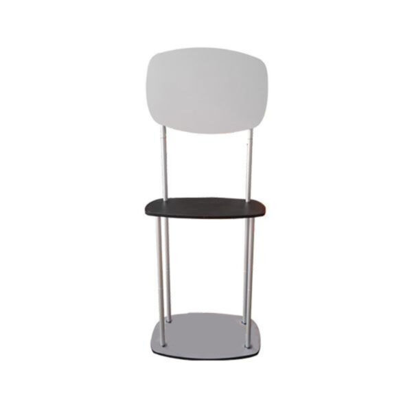 Portable Curved Fabric Trade Show Counter with LED Light - Image 3