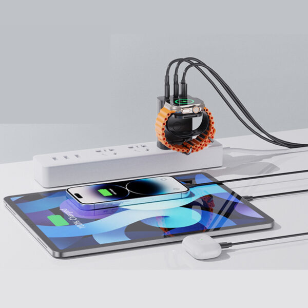 Custom EU Plug Smart Watch Wireless Charger for Devices - Image 4