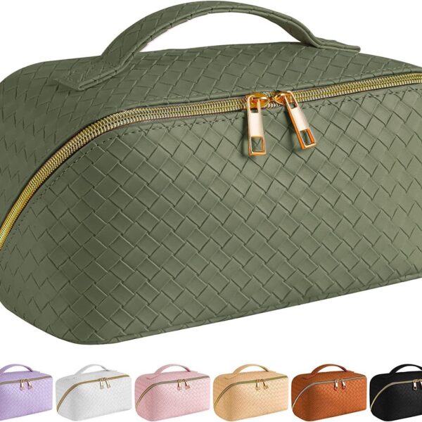 Custom Purple Waterproof Cotton Travel Makeup Case - Image 4