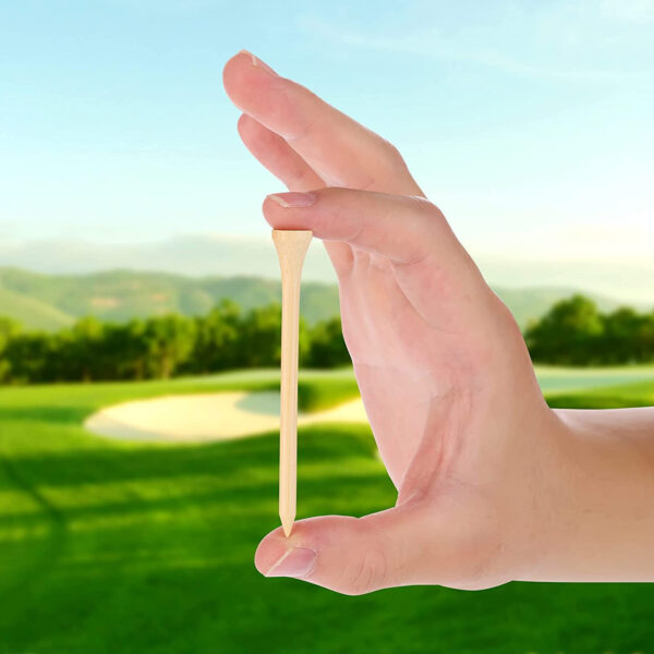 Natural Bamboo Golf Tees: Unbreakable, Custom Logo - Image 3