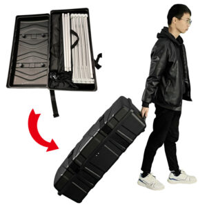 Folding Exhibition Trolley Box - Portable Plastic Reception Desk