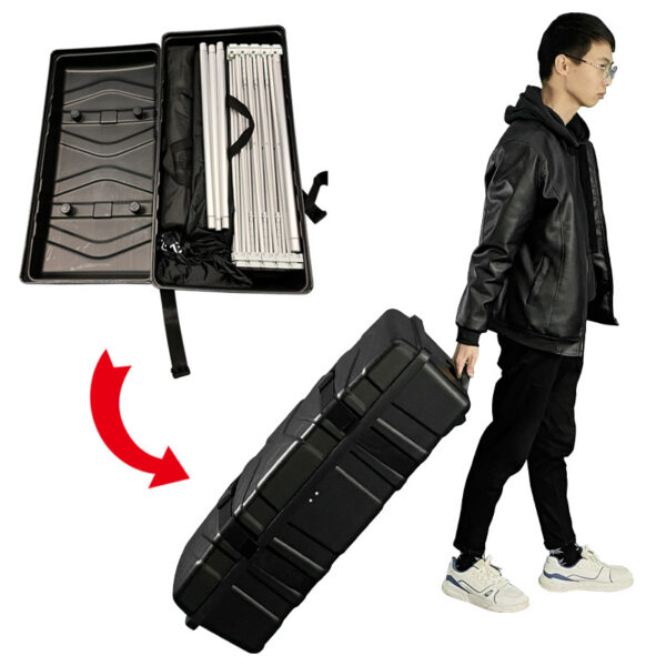 Folding Exhibition Trolley Box - Portable Plastic Reception Desk