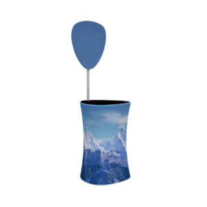 Portable Curved Fabric Trade Show Counter with LED Light