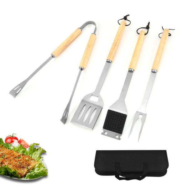 Custom 6-Pc Folding BBQ Tool Set - Stainless Steel - Image 2