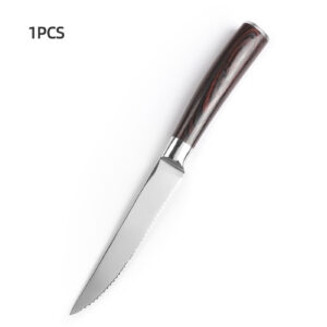 Factory Damascus Serrated Steak Knife Set - 6-Piece