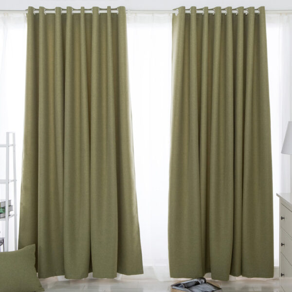 Modern Minimalist Hotel Lobby Linen Curtains - Image 3