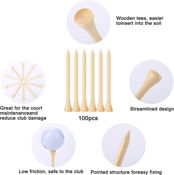 Natural Bamboo Golf Tees: Unbreakable, Custom Logo - Image 7