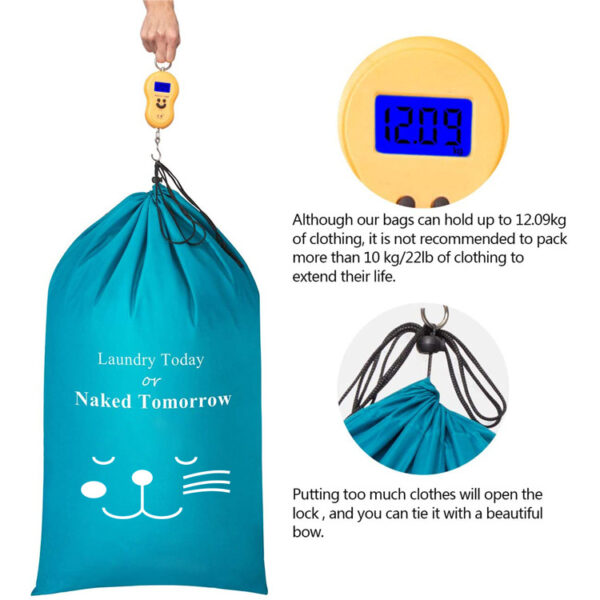 Large Capacity Travel Laundry Bag with Drawstring - Image 5