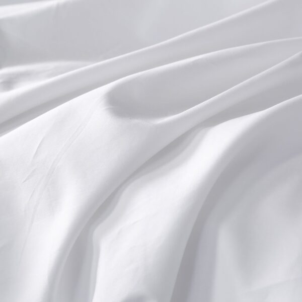 White 240TC 100% Cotton Hotel Bedding Set - Duvet Cover Linens - Image 6