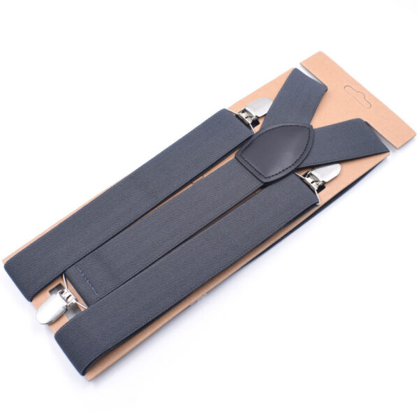 Rainbow Stripe Print Elastic Y Back Suspenders - Image 4