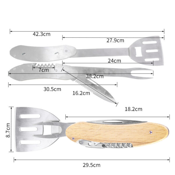 Stainless Steel BBQ Multi-Tool Folding Knife - Image 5