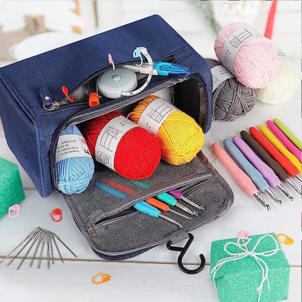 Beginner's Aluminum Knitting & Crochet Kit with Yarn - Image 5