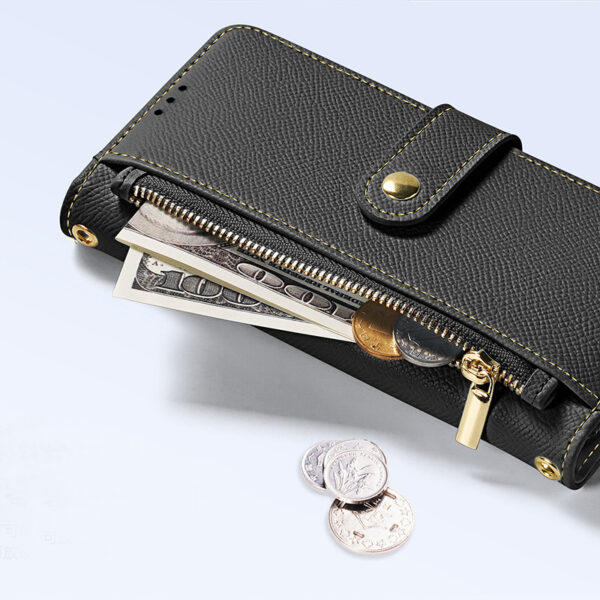 Designer Leather Wallet Cover for S23 Ultra with Card Holder - Image 6