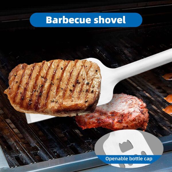 3-Piece Stainless Steel BBQ Tool Set for Outdoor Grilling - Image 6