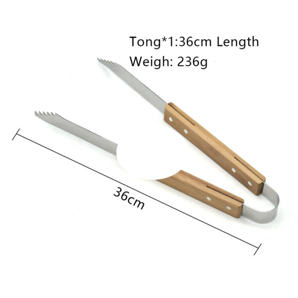 Bamboo Handle BBQ Tools Set with Outdoor Grill Box - Image 5