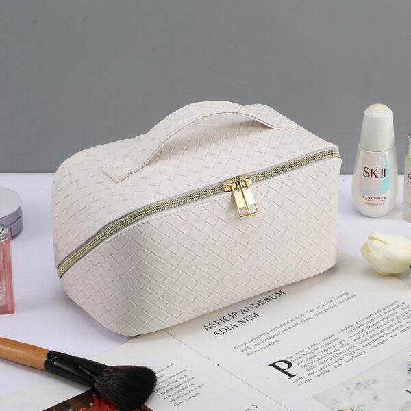 Custom Purple Waterproof Cotton Travel Makeup Case - Image 5