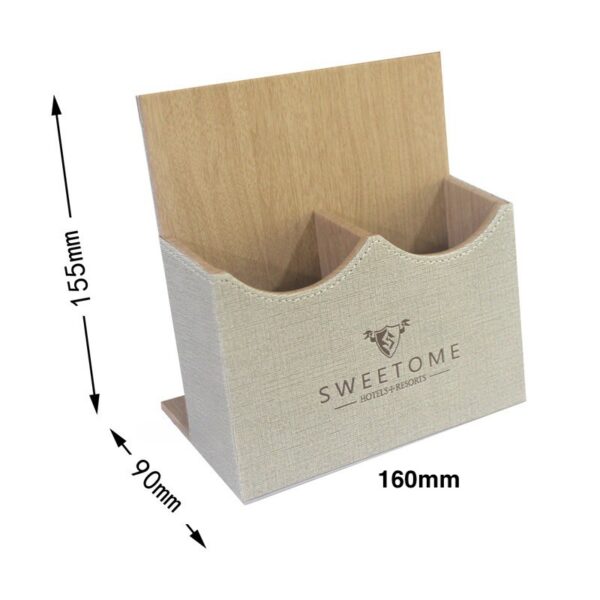 Leather Hotel Room Remote Control Storage Box - Image 3