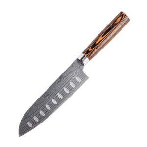 8-Pc Damascus Steel Amber Chef Knife Set