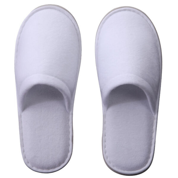 hotel linen amenities disposable white color custom logo 5 stars hotel slipper