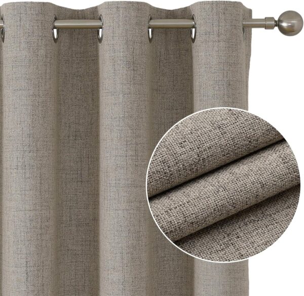 Wholesale Linen Fabric Blackout Curtains For Living Room - Image 6