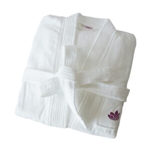 Pure Cotton White Terry 5-Star Hotel Bathrobe