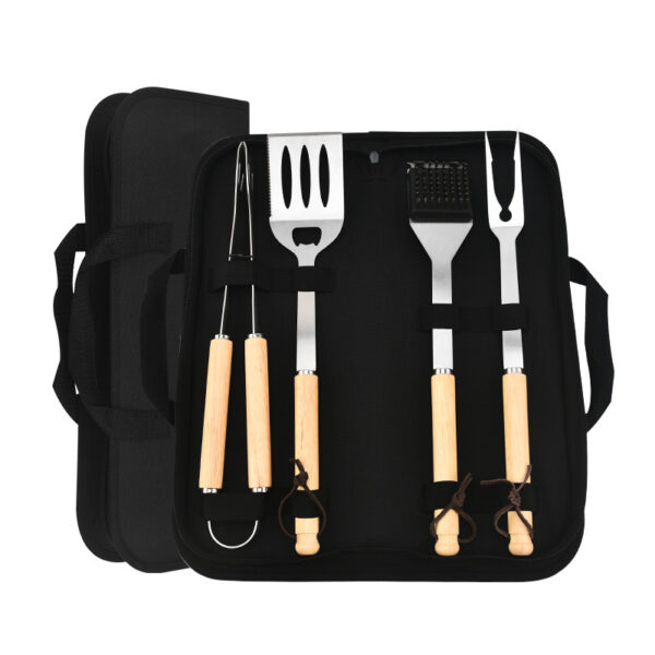 Custom 6-Pc Folding BBQ Tool Set - Stainless Steel