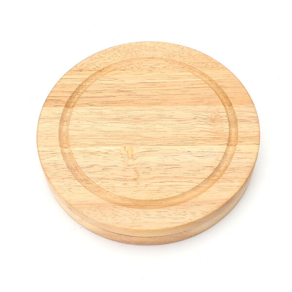 Wooden cheese cutting board knife fork set - Image 5