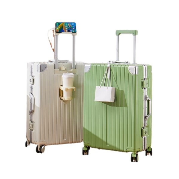 20" Aluminum Luggage with Cup Holder & Lock - Image 5